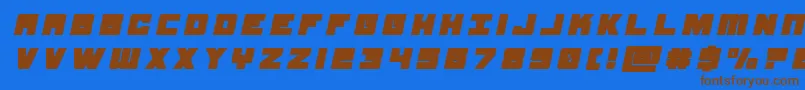 samuraiterrapintitleital Font – Brown Fonts on Blue Background
