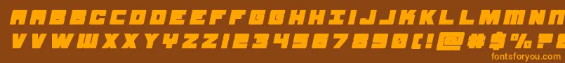 samuraiterrapintitleital Font – Orange Fonts on Brown Background
