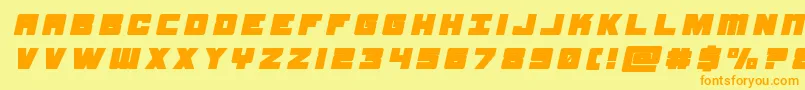 samuraiterrapintitleital Font – Orange Fonts on Yellow Background