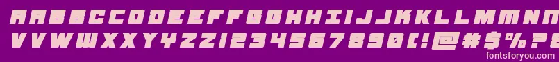 samuraiterrapintitleital Font – Pink Fonts on Purple Background