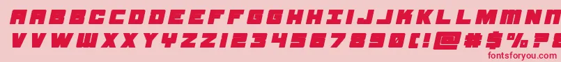 samuraiterrapintitleital Font – Red Fonts on Pink Background