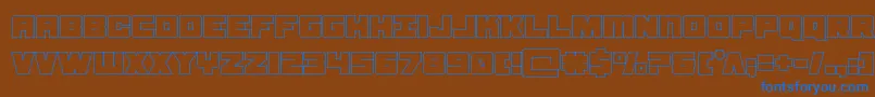samuraiterrapout Font – Blue Fonts on Brown Background