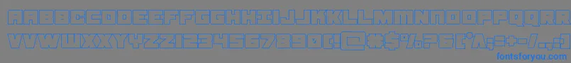 samuraiterrapout Font – Blue Fonts on Gray Background