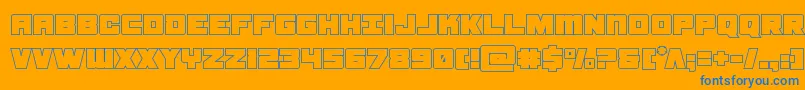 samuraiterrapout Font – Blue Fonts on Orange Background