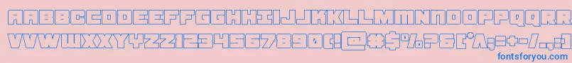 samuraiterrapout Font – Blue Fonts on Pink Background