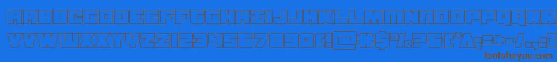 samuraiterrapout Font – Brown Fonts on Blue Background