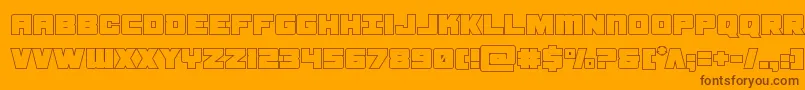 samuraiterrapout Font – Brown Fonts on Orange Background