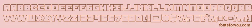 samuraiterrapout Font – Brown Fonts on Pink Background