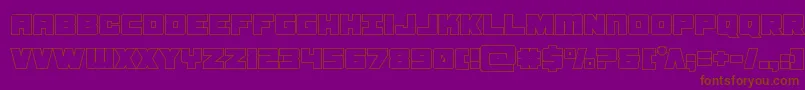samuraiterrapout Font – Brown Fonts on Purple Background