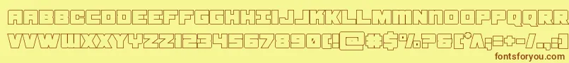 samuraiterrapout Font – Brown Fonts on Yellow Background
