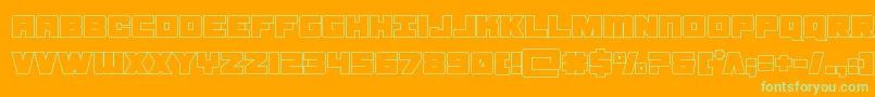 samuraiterrapout Font – Green Fonts on Orange Background