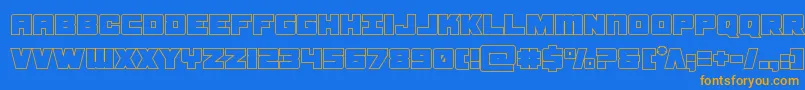 samuraiterrapout Font – Orange Fonts on Blue Background