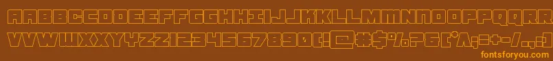 samuraiterrapout Font – Orange Fonts on Brown Background