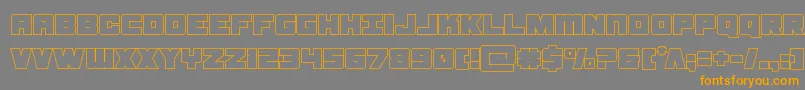 samuraiterrapout Font – Orange Fonts on Gray Background