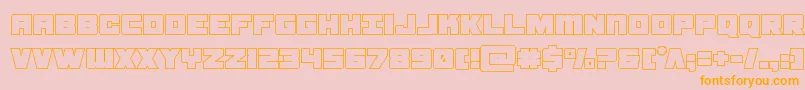 samuraiterrapout Font – Orange Fonts on Pink Background