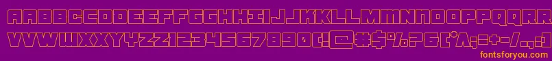 samuraiterrapout Font – Orange Fonts on Purple Background