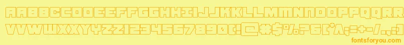 samuraiterrapout Font – Orange Fonts on Yellow Background