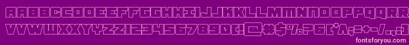 samuraiterrapout Font – Pink Fonts on Purple Background