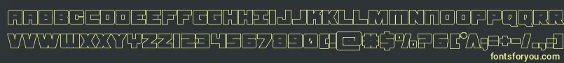 samuraiterrapout Font – Yellow Fonts on Black Background