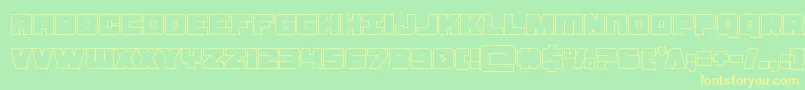 samuraiterrapout Font – Yellow Fonts on Green Background
