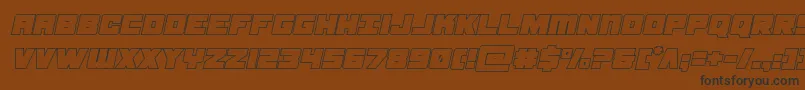 Шрифт samuraiterrapoutital – чёрные шрифты на коричневом фоне