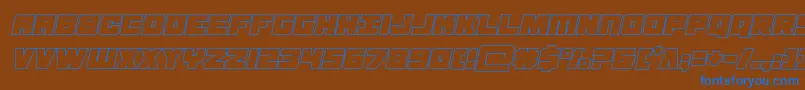 Шрифт samuraiterrapoutital – синие шрифты на коричневом фоне