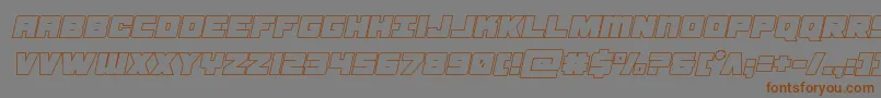 Шрифт samuraiterrapoutital – коричневые шрифты на сером фоне