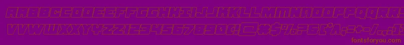 samuraiterrapoutital-fontti – ruskeat fontit violetilla taustalla