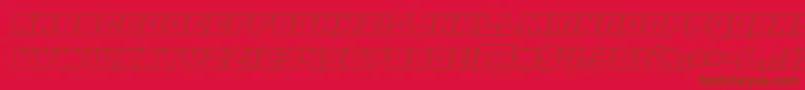 samuraiterrapoutital-fontti – ruskeat fontit punaisella taustalla
