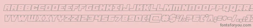 samuraiterrapoutital Font – Gray Fonts on Pink Background