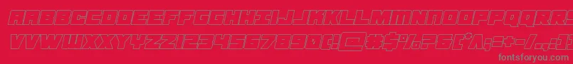 samuraiterrapoutital Font – Gray Fonts on Red Background
