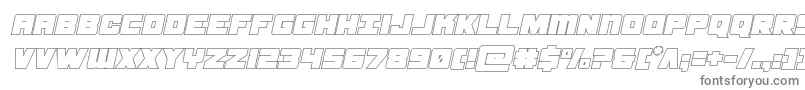 Шрифт samuraiterrapoutital – серые шрифты на белом фоне