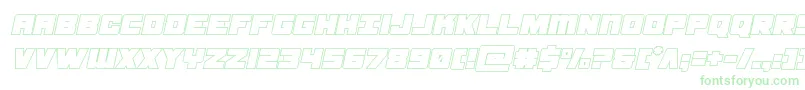 Шрифт samuraiterrapoutital – зелёные шрифты на белом фоне