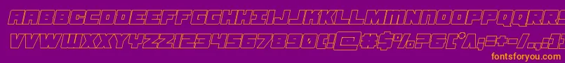 Шрифт samuraiterrapoutital – оранжевые шрифты на фиолетовом фоне