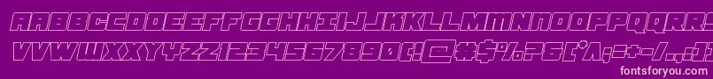 フォントsamuraiterrapoutital – 紫の背景にピンクのフォント