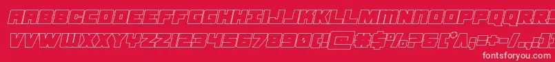 samuraiterrapoutital Font – Pink Fonts on Red Background