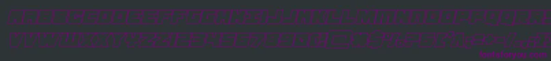 Шрифт samuraiterrapoutital – фиолетовые шрифты на чёрном фоне