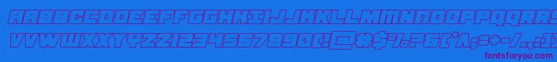 samuraiterrapoutital Font – Purple Fonts on Blue Background