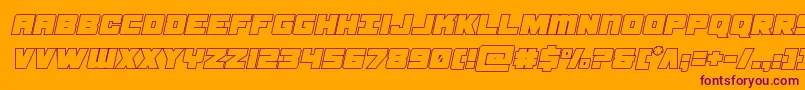 samuraiterrapoutital Font – Purple Fonts on Orange Background