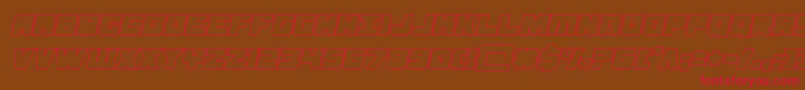 samuraiterrapoutital Font – Red Fonts on Brown Background