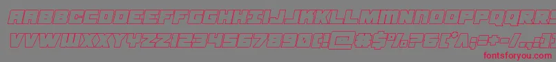 samuraiterrapoutital Font – Red Fonts on Gray Background