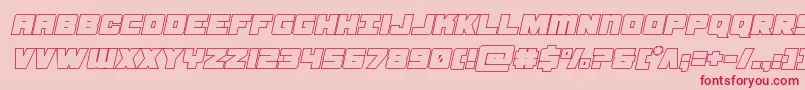 samuraiterrapoutital Font – Red Fonts on Pink Background