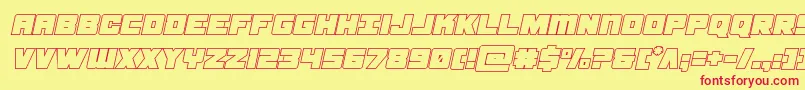 samuraiterrapoutital Font – Red Fonts on Yellow Background