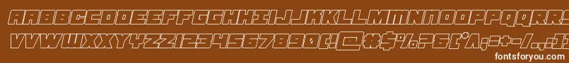 Шрифт samuraiterrapoutital – белые шрифты на коричневом фоне