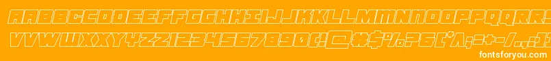 Шрифт samuraiterrapoutital – белые шрифты на оранжевом фоне