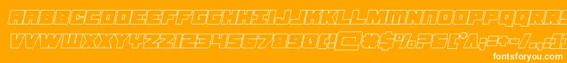 samuraiterrapoutital Font – White Fonts on Orange Background