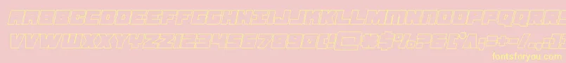 samuraiterrapoutital Font – Yellow Fonts on Pink Background