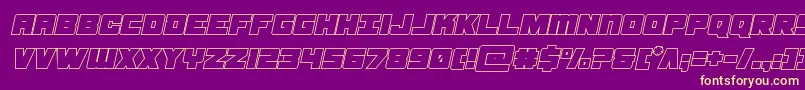 samuraiterrapoutital Font – Yellow Fonts on Purple Background