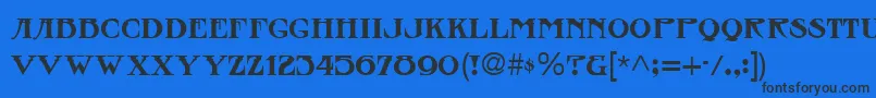 SanasoftCass.Kz Font – Black Fonts on Blue Background