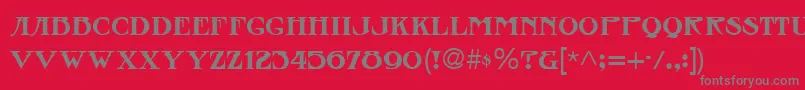 SanasoftCass.Kz Font – Gray Fonts on Red Background